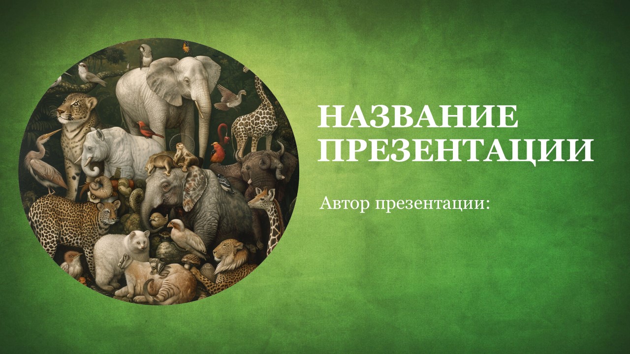 Презентация Мир зверей 